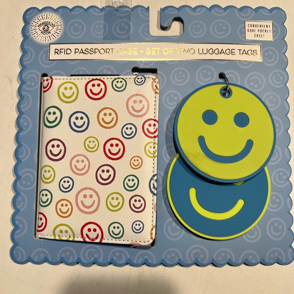 RFID Passport Case and 2 Luggage Tags Set
